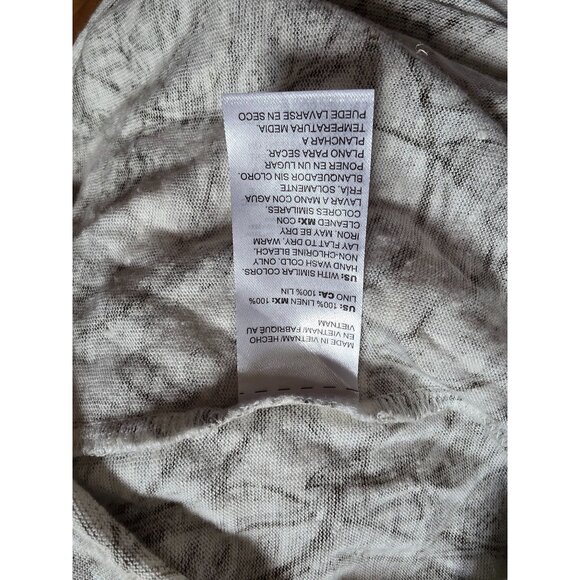 Chicos Womens Paisley Pattern Blouse Size 2 US M/L Beige & Olive Linen - Picture 5 of 7